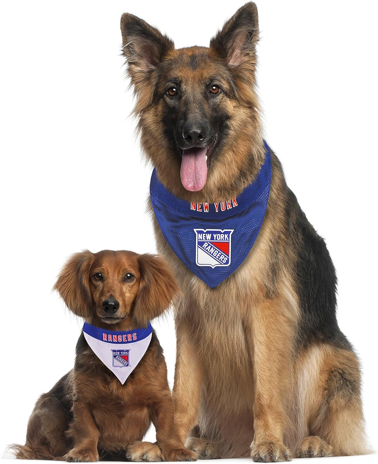 NHL NEW YORK RANGERS BANDANA for DOGS & CATS, Large/X-Large. - Cute & Stylish Bandana! the Perfect HOCKEY FAN Scarf Bandana, Great for Birthdays or Any Party!