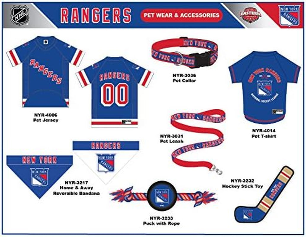 NHL NEW YORK RANGERS BANDANA for DOGS & CATS, Large/X-Large. - Cute & Stylish Bandana! the Perfect HOCKEY FAN Scarf Bandana, Great for Birthdays or Any Party!