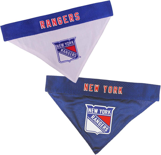 NHL NEW YORK RANGERS BANDANA for DOGS & CATS, Large/X-Large. - Cute & Stylish Bandana! the Perfect HOCKEY FAN Scarf Bandana, Great for Birthdays or Any Party!